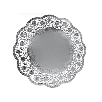 Tortenspitzen Tortenunterlagen | Ø 32 cm | silber (100 Stück)